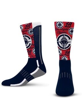 LA Clippers Youth Crew Socks NBA Basketball Licensed Red Blue Moisture Wicking